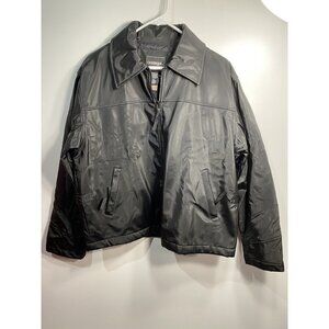 outbrook womens jacket coat size large 12 14 black zip up pockets long sleeve